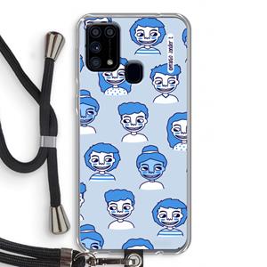 CaseCompany Gezichtjes: Samsung Galaxy M31 Transparant Hoesje met koord