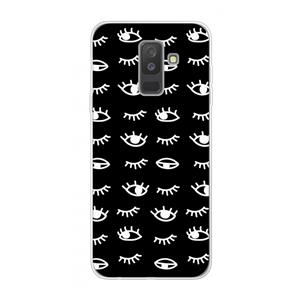 CaseCompany Eye pattern #3: Samsung Galaxy A6 Plus (2018) Transparant Hoesje