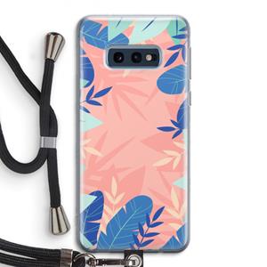CaseCompany Tropisch: Samsung Galaxy S10e Transparant Hoesje met koord