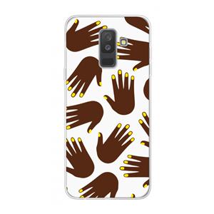 CaseCompany Hands dark: Samsung Galaxy A6 Plus (2018) Transparant Hoesje