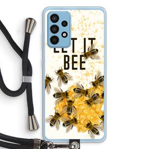 CaseCompany Let it bee: Samsung Galaxy A52 Transparant Hoesje met koord