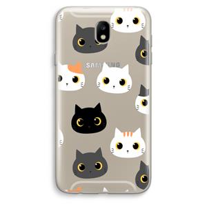 CaseCompany Katten: Samsung Galaxy J7 (2017) Transparant Hoesje