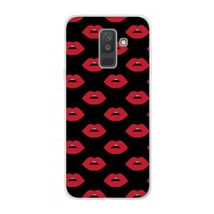 CaseCompany Lips: Samsung Galaxy A6 Plus (2018) Transparant Hoesje