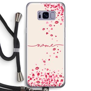 CaseCompany Hartjes en kusjes: Samsung Galaxy S8 Transparant Hoesje met koord