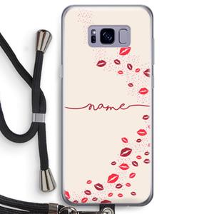 CaseCompany Kusjes: Samsung Galaxy S8 Transparant Hoesje met koord