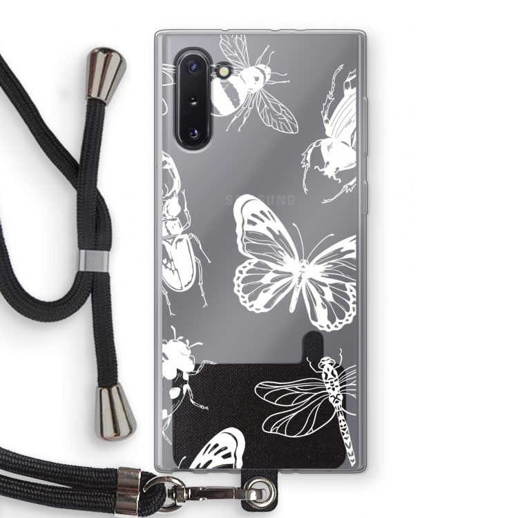 CaseCompany Tiny Bugs: Samsung Galaxy Note 10 Transparant Hoesje met koord