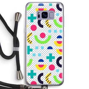 CaseCompany 8-bit N°1: Samsung Galaxy S8 Transparant Hoesje met koord