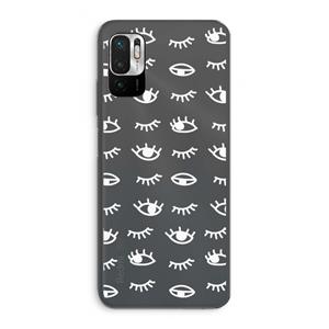 CaseCompany Eye pattern #3: Xiaomi Redmi Note 10 5G Transparant Hoesje