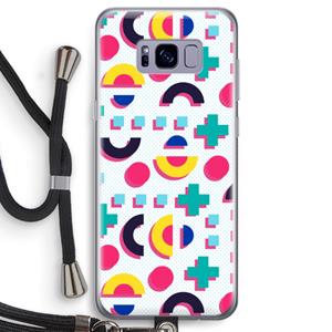 CaseCompany 8-bit N°2: Samsung Galaxy S8 Transparant Hoesje met koord