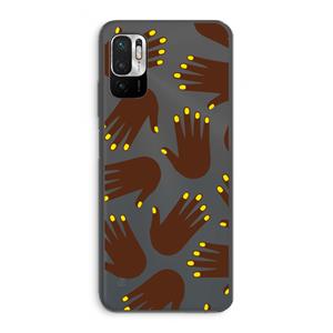 CaseCompany Hands dark: Xiaomi Redmi Note 10 5G Transparant Hoesje