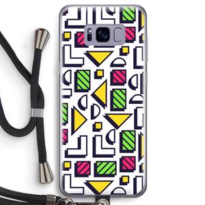 CaseCompany 8-bit N°4: Samsung Galaxy S8 Transparant Hoesje met koord