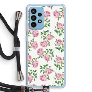 CaseCompany Kleine roosjes: Samsung Galaxy A52 Transparant Hoesje met koord