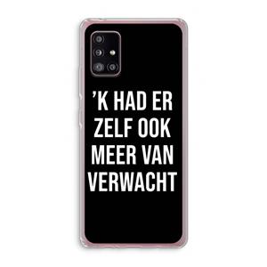 CaseCompany Meer verwacht - Zwart: Samsung Galaxy A51 5G Transparant Hoesje