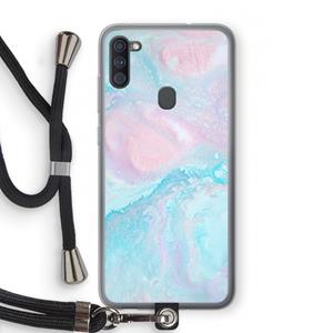 CaseCompany Fantasie pastel: Samsung Galaxy A11 Transparant Hoesje met koord