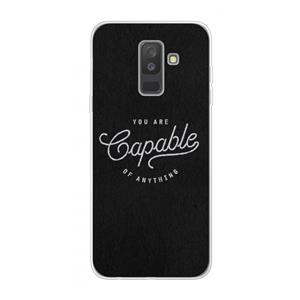 CaseCompany Capable: Samsung Galaxy A6 Plus (2018) Transparant Hoesje