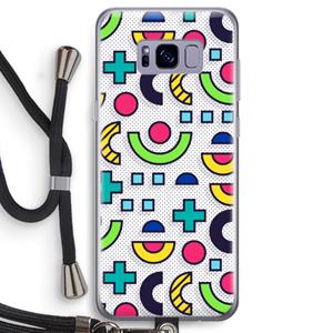 CaseCompany 8-bit N°6: Samsung Galaxy S8 Transparant Hoesje met koord