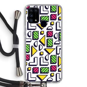 CaseCompany 8-bit N°4: Samsung Galaxy M31 Transparant Hoesje met koord