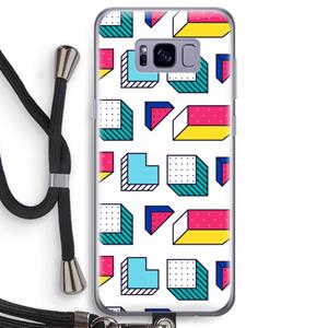 CaseCompany 8-bit N°7: Samsung Galaxy S8 Transparant Hoesje met koord