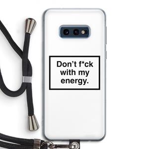 CaseCompany My energy: Samsung Galaxy S10e Transparant Hoesje met koord