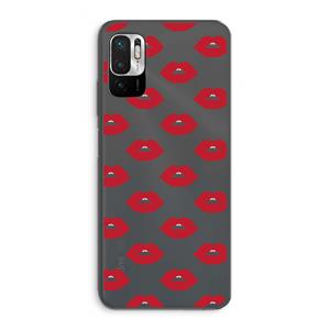CaseCompany Lips: Xiaomi Redmi Note 10 5G Transparant Hoesje