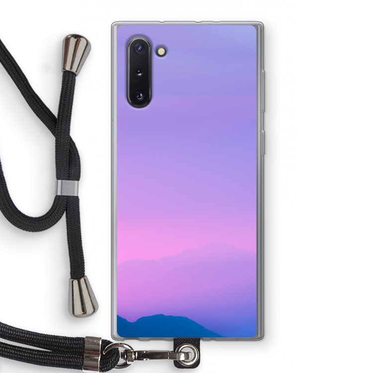 CaseCompany Sunset pastel: Samsung Galaxy Note 10 Transparant Hoesje met koord