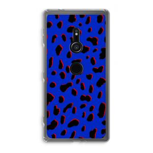 CaseCompany Blue Leopard: Sony Xperia XZ2 Transparant Hoesje