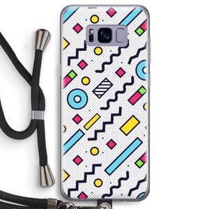 CaseCompany 8-bit N°8: Samsung Galaxy S8 Transparant Hoesje met koord