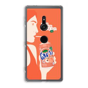 CaseCompany Peach please!: Sony Xperia XZ2 Transparant Hoesje