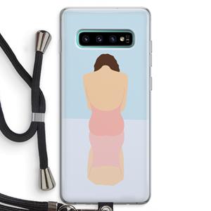 CaseCompany Mirror: Samsung Galaxy S10 Plus Transparant Hoesje met koord