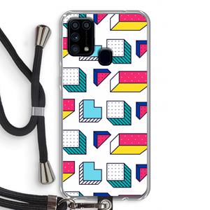 CaseCompany 8-bit N°7: Samsung Galaxy M31 Transparant Hoesje met koord