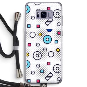 CaseCompany 8-bit N°9: Samsung Galaxy S8 Transparant Hoesje met koord