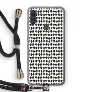 CaseCompany Crazy shapes: Samsung Galaxy A11 Transparant Hoesje met koord