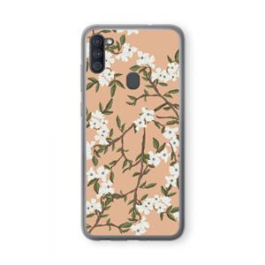 CaseCompany Blossoming spring: Samsung Galaxy A11 Transparant Hoesje