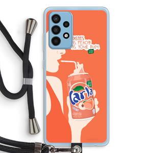 CaseCompany Peach please!: Samsung Galaxy A52 Transparant Hoesje met koord