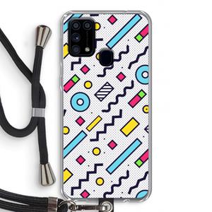 CaseCompany 8-bit N°8: Samsung Galaxy M31 Transparant Hoesje met koord