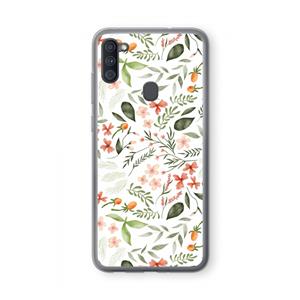 CaseCompany Sweet little flowers: Samsung Galaxy A11 Transparant Hoesje
