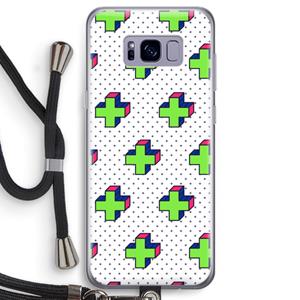 CaseCompany 8-bit N°10: Samsung Galaxy S8 Transparant Hoesje met koord