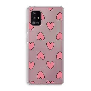 CaseCompany Ondersteboven verliefd: Samsung Galaxy A51 5G Transparant Hoesje
