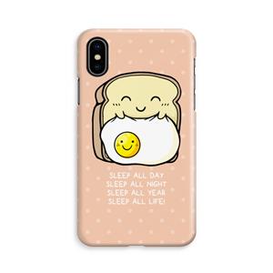 CaseCompany Sleep All Day: iPhone X Volledig Geprint Hoesje