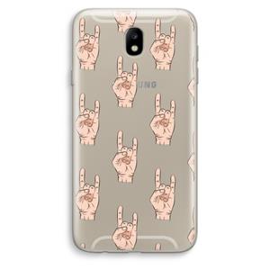CaseCompany Rock: Samsung Galaxy J7 (2017) Transparant Hoesje