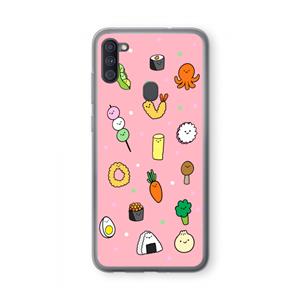 CaseCompany Happy bento friends: Samsung Galaxy A11 Transparant Hoesje