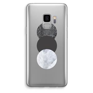 CaseCompany Marmeren cirkels: Samsung Galaxy S9 Transparant Hoesje