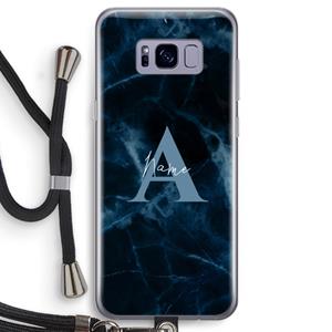 CaseCompany Midnight Marble: Samsung Galaxy S8 Transparant Hoesje met koord