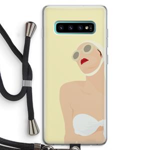 CaseCompany Summer: Samsung Galaxy S10 Plus Transparant Hoesje met koord