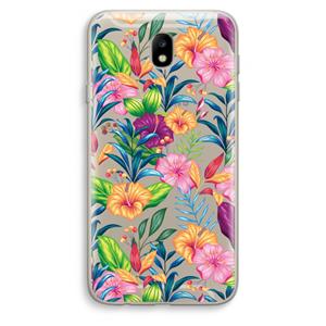 CaseCompany Tropisch 2: Samsung Galaxy J7 (2017) Transparant Hoesje