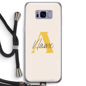 CaseCompany Amber Script: Samsung Galaxy S8 Transparant Hoesje met koord