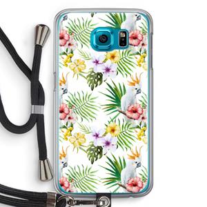 CaseCompany Gele kuif: Samsung Galaxy S6 Transparant Hoesje met koord