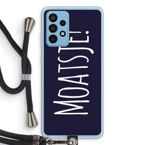 CaseCompany Moatsje!: Samsung Galaxy A52 Transparant Hoesje met koord