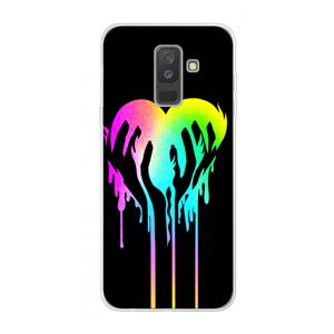 CaseCompany Hold My Heart: Samsung Galaxy A6 Plus (2018) Transparant Hoesje
