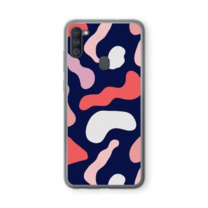 CaseCompany Memphis Shapes Pink: Samsung Galaxy A11 Transparant Hoesje